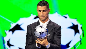 CRISTIANO RONALDO won de speciale prijs voor de beste scorer in de geschiedenis van de Champions League
